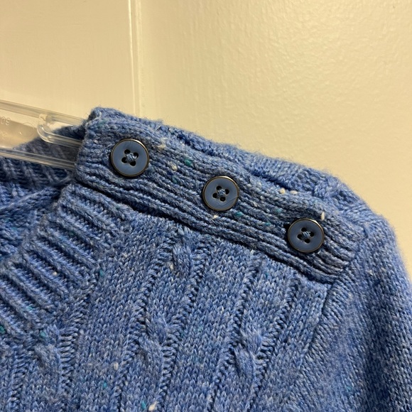 Talbots Women's Blue Cable Knit Sweater - Picture 2 of 8